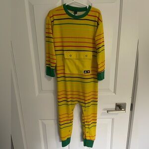 Adidas Kids Yellow Striped Footie